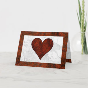 Tarjeta Festiva Patrón del corazón de la Piedra Roja