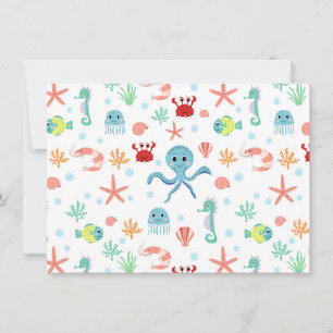Tarjeta Festiva Patrón del mundo marino