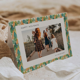 Tarjeta Festiva Patrón Festividad Moderno Familia Fotografía Feliz