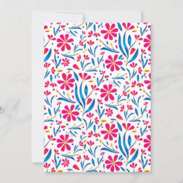 Tarjeta Festiva Patrón floral ascendente de color de agua