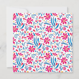 Tarjeta Festiva Patrón floral ascendente de color de agua