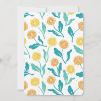 Patrón floral de Dandelion amarillo - Inspirado en