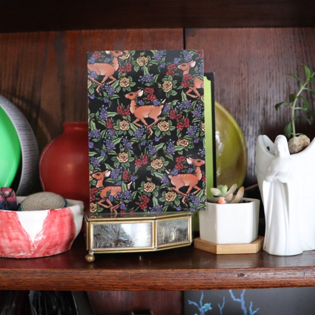 Tarjeta Festiva Patrón floral del alba de ciervo (Subido por el creador)