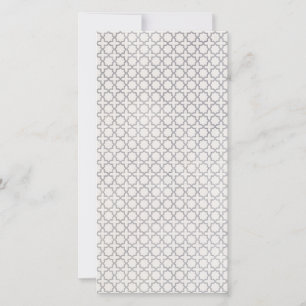 Tarjeta Festiva Patrón geométrico islámico beige