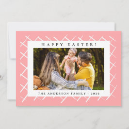 Tarjeta Festiva Patrón minimalista elegante Feliz Pascua 1 Foto