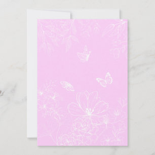 Tarjeta Festiva Patrón Minimalista floral rosa Resumen moderno