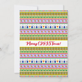 Tarjeta Festiva Patrón Motif de navidades