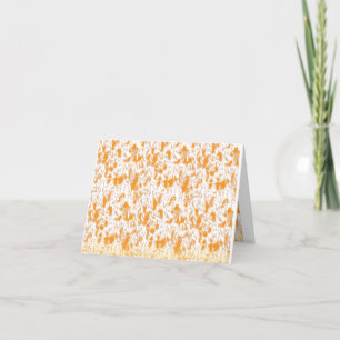 Tarjeta Festiva Patrón textil con un vibrante naranja y dorado