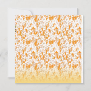 Tarjeta Festiva Patrón textil con un vibrante naranja y dorado