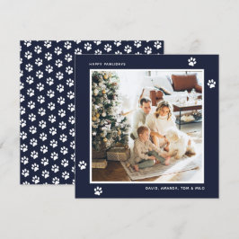 Tarjeta Festiva Patrona del Gato del Perro Azul Fotografía Fotogra