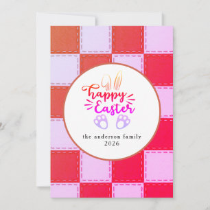 Tarjeta Festiva Patrones de conejo modernos elegantes Foto de Pasc