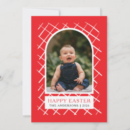 Tarjeta Festiva Patrones modernos elegantes Felices Pascuas Foto
