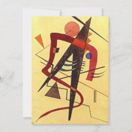 Tarjeta Festiva Paul Klee Art: Pintura abstracta cálida y famosa