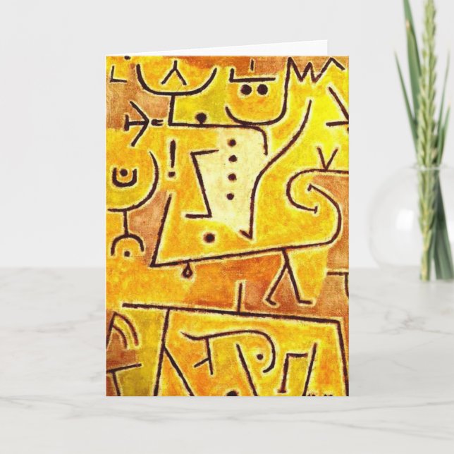 Tarjeta Festiva Paul Klee - Red Waistcover (Anverso)