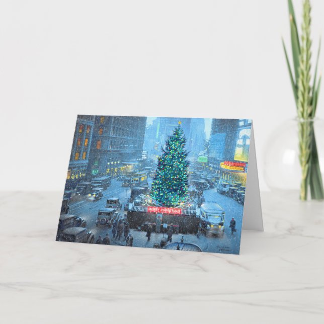 Tarjeta Festiva Paul McGehee "Christmas in New York" Card (Anverso)