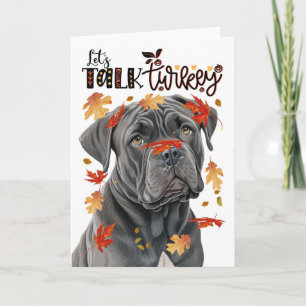 Tarjeta Festiva Pavo de Acción de Gracias Cane Corso Hablemos de P