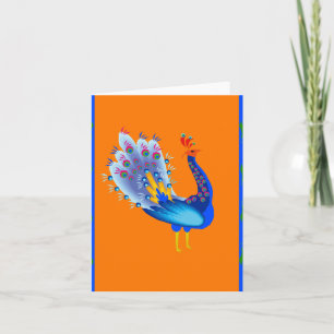 Tarjeta Festiva Pavo real