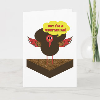 Tarjeta Festiva Pavo vegetariano de la acción de gracias -