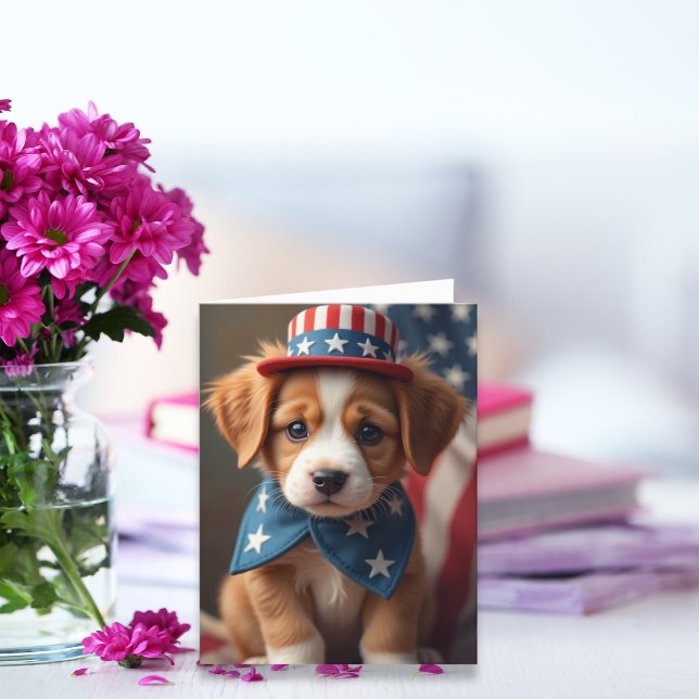 Tarjeta Festiva Paws patrióticos (Subido por el creador)