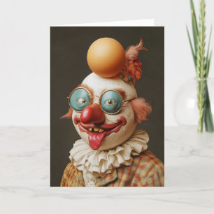 Tarjeta Festiva Payaso del Día de los Inocentes de abril