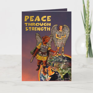 Tarjeta Festiva Paz a Través de la Fuerza