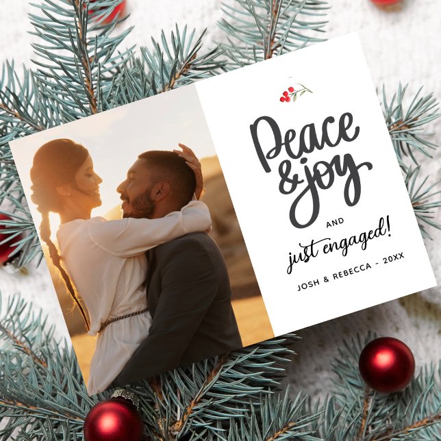 Tarjeta Festiva Paz, alegría y compromiso, 2 fotos Personalizado (Subido por el creador)