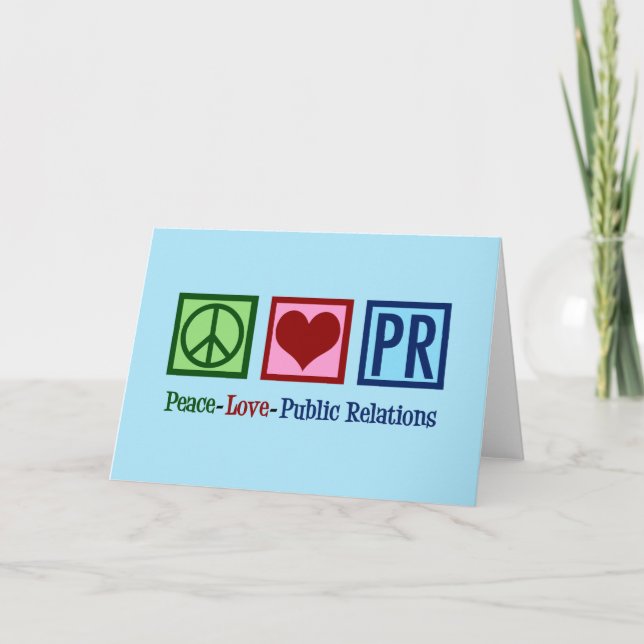 Tarjeta Festiva Paz Amar Relaciones Públicas (Anverso)