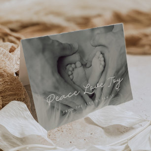 Tarjeta Festiva Paz Amor Alegría Elegante Sencillo Foto