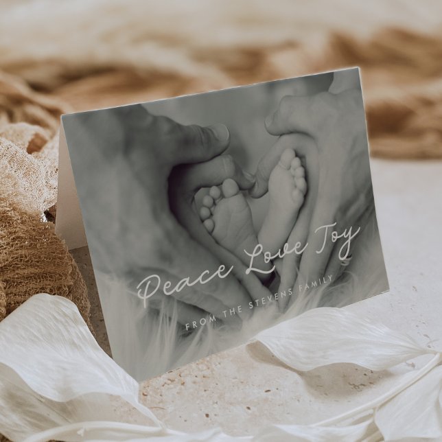 Tarjeta Festiva Paz Amor Alegría Elegante Sencillo Foto (Subido por el creador)