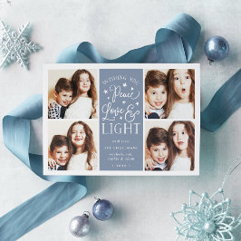 Tarjeta Festiva Paz, amor y luz | Foto de Hanukkah