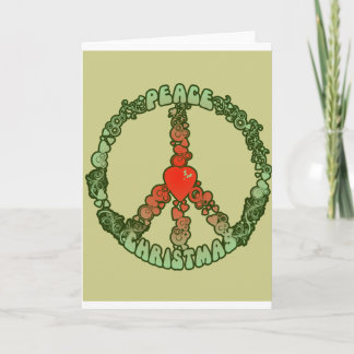 Tarjeta Festiva Paz Amor y Navidades