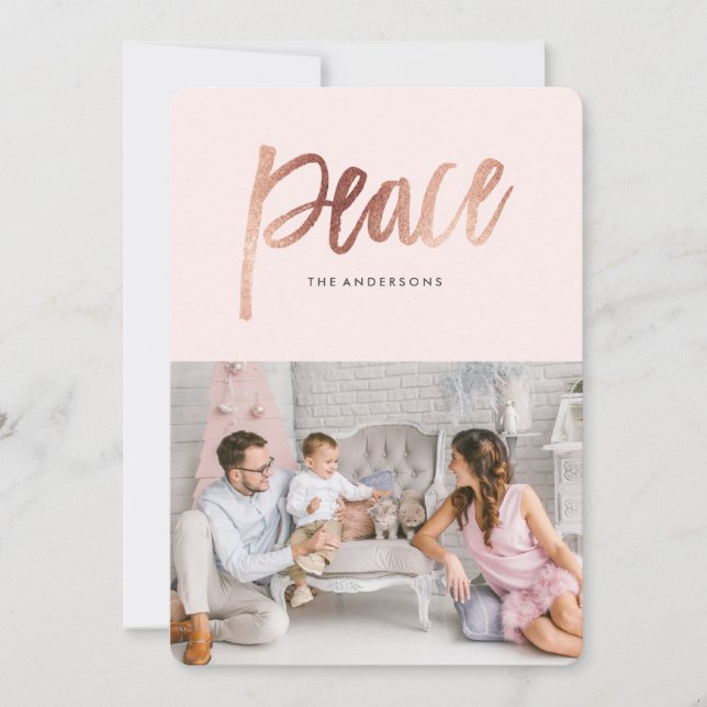 Tarjeta Festiva Paz cepillada (Anverso)