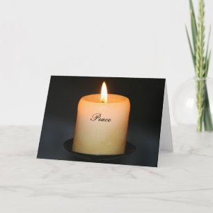 Tarjeta Festiva paz con velas