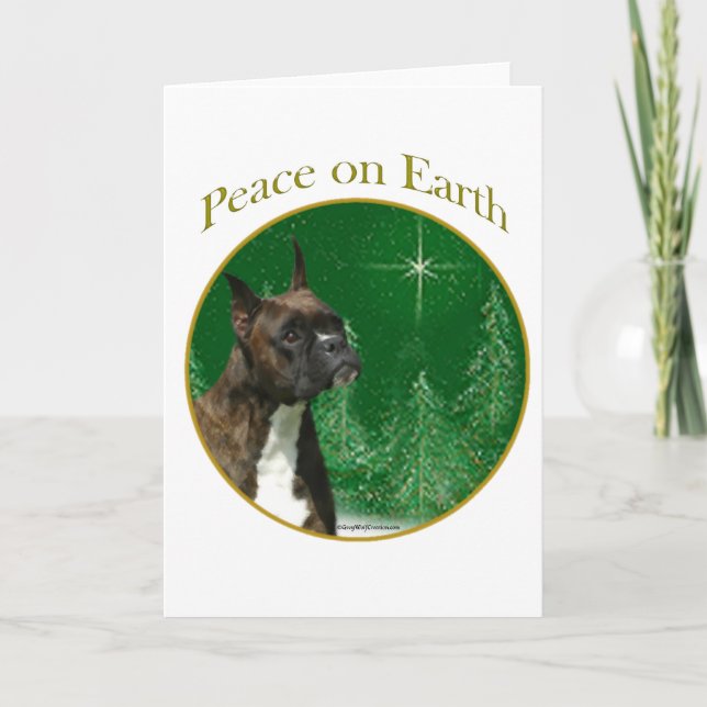 Tarjeta Festiva Paz de Boxer (Anverso)