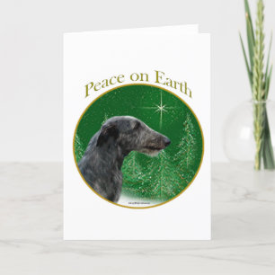 Tarjeta Festiva Paz de Deerhound del escocés