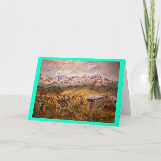 Tarjeta Festiva Paz de Santa Fe en la tierra (Anverso)