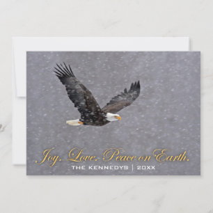Tarjeta Festiva Paz del amor de la alegría - vuelo del águila