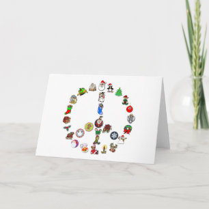 Tarjeta Festiva Paz del día de fiesta