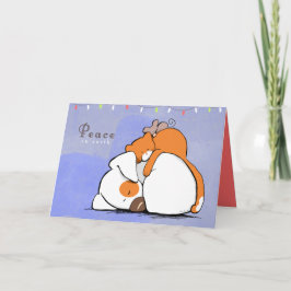 Tarjeta Festiva Paz en día de fiesta oxidado del remiendo n de la