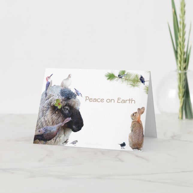 Tarjeta Festiva Paz en la Tierra: Buena voluntad para todos (Anverso)