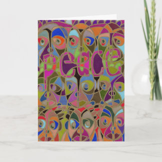 Tarjeta Festiva paz en la tierra. buena voluntad por fin