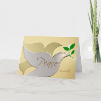 Tarjeta Festiva Paz en la tierra - día de fiesta elegante