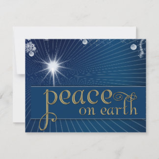 Tarjeta Festiva Paz en la Tierra... en paz celestial