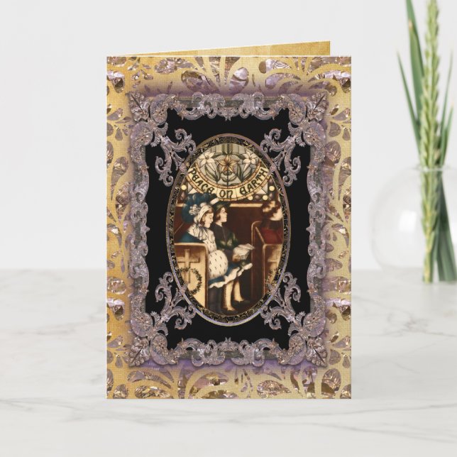 Tarjeta Festiva Paz en la Tierra Victoria (Anverso)