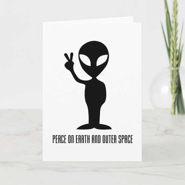 Tarjeta Festiva Paz en la tierra y el espacio exterior (Anverso)