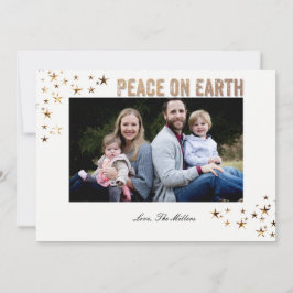 Tarjeta Festiva Paz en las estrellas de la tierra