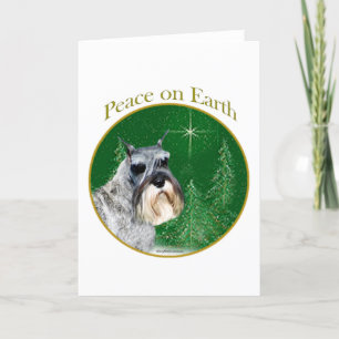 Tarjeta Festiva Paz estándar de Schnauzer