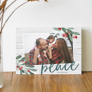 Tarjeta Festiva Paz   Foto de Farmhouse Holly