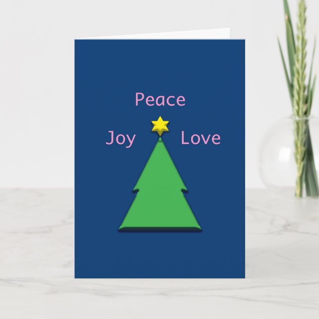 Tarjeta Festiva Paz Joy Love Interfaith Chrismukkah (Anverso)