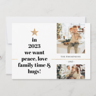 Tarjeta Festiva Paz Mínima Amor Familia Abrazos Multi Foto